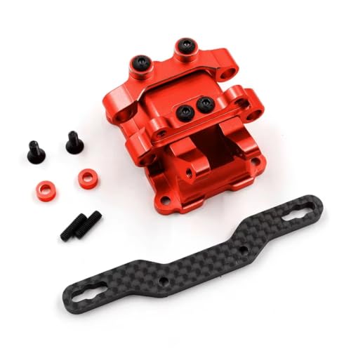 Carter Vitesses Tamiya TT02 Carbone Renforcé Anti-Casse pour Châssis Modélisme 1/10 Rouge