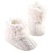 LiveBox Infant Baby Cotton Knit Premium Soft Sole Anti-Slip Mid Calf Warm Winter Prewalker Toddler Boots (M: 6~12 months, White)