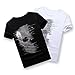 HZCX FASHION Mens Sparkly Rhinestone Skull Graphic Shirt Diamond Studded Festival Tshirt Round Collar Short Sleeve Tees(930 Black,Large)