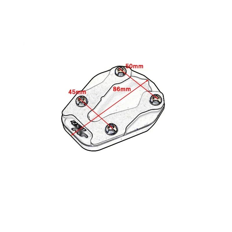 Per CF&MO&TO Per 450MT Cavalletto Per Moto Piastra Di Ingrandimento Laterale Supporto Per MT450 Per 450 MT 2024 2025 Estensione cavalletto laterale Moto