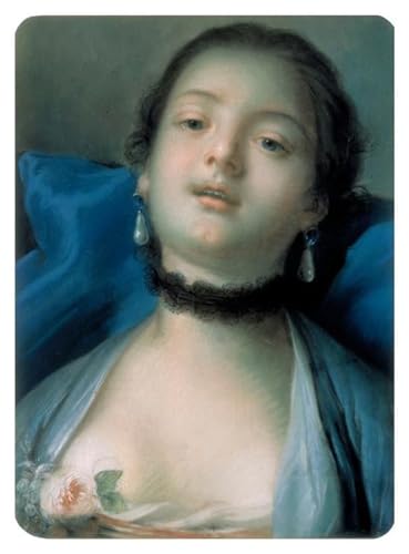 Affiche Toile Junge Frau de François Boucher, impression portrait d'art mural 60x90cm