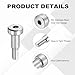 MECCANIXITY 26 Pcs 304 Stainless Steel Shoulder Bolt 5mm Shoulder Dia 8mm Shoulder Length M4x0.7 Thread Hex Socket Shoulder Bolts for Hydraulic Injection Molding Machinery Industries