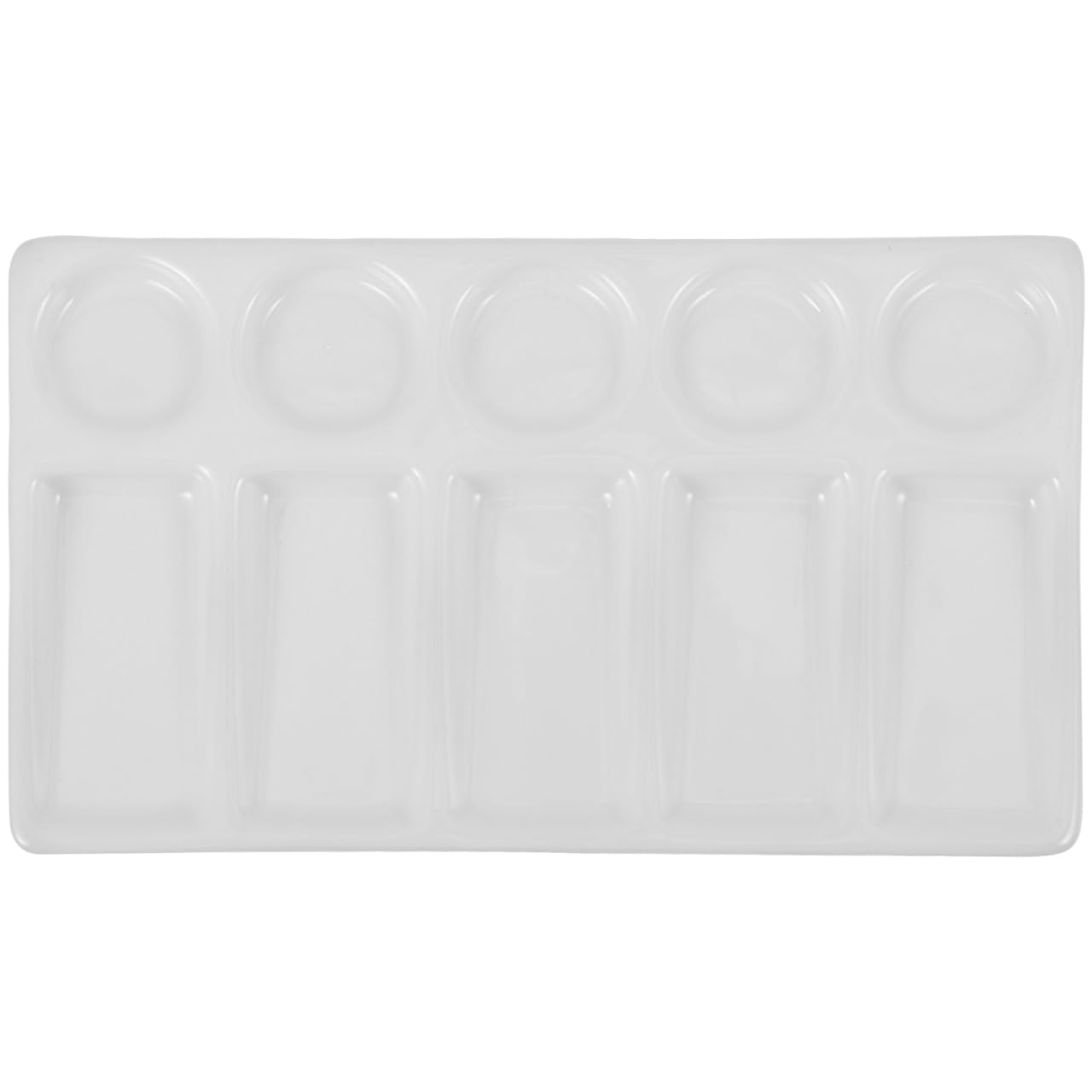 Professional Ceramic Watercolour Mixing Tray 10 Well Paint Palette 7.6x4.3in