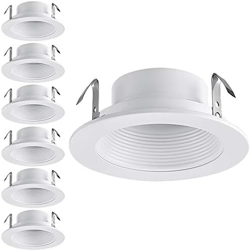 TORCHSTAR 6-Pack 4 Inch Recessed Light Trim, White