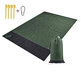 Multi-Usage and Military Grade----Perfect for the true outdoor enthusiast, it works great as a ground mat when camping, backpacking, and RVing. Our beach mat can easily fold into pocket size for any outdoor adventures.Our Mat eliminates all dirt, dust, and water from its surface to ensure a clean and dry mat wherever you take it!