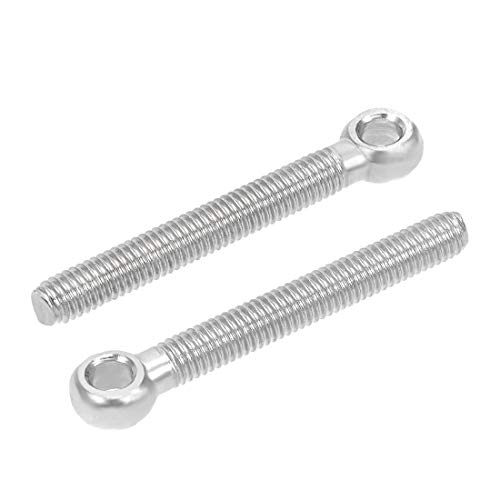 Image of uxcell M5 x 40mm 304 Stainless Steel Machine Shoulder Lift Eye Bolt Rigging 4pcs