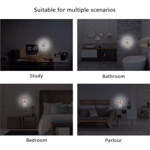Image of Hedgehog Cute Night Lights 2 Pack Plug-in Wall Led Nightlight Auto Dusk-to-Dawn Sensor Lamps for Bedroom Kitchen Bathroom