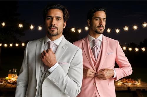Suits for Men Slim Fit 3 Piece Mens Suit for Weeding Groom Suit Business Formal Jacket Vest Pants Set4