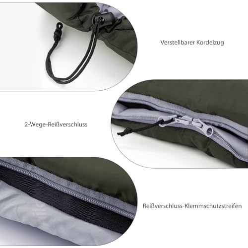 Naturehike Sac de Couchage Couverture – Sac de Couchage, Temps Chaud et Frais à 7 °C – Léger, Adolescents et Adultes pour la randonnée, la randonnée et Le Camping – Image 3