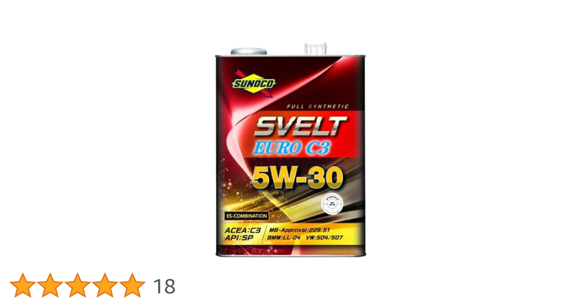 Amazon | 日本サン石油(SUNOCO)/SVELT EURO C3 5W-30 4L 品番