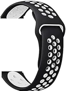 22mm Silicone Strap Replacement for Huawei Watch GT3 (46mm) / 3/3 Pro / GT2 Pro Strap Compatible with Samsung Gear S3 Frontier & S3 Classic/Galaxy Watch 46mm / Galaxy Watch 3 (45mm) White Black