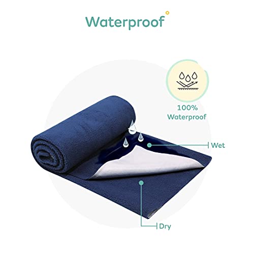 Image of Mylo Baby Waterproof Mattress Protector for Baby (0-3 Years), Extra Absorbent, Soft and Reusable Quick Dry Sheets (Medium, 100cm x 70cm, Peach)