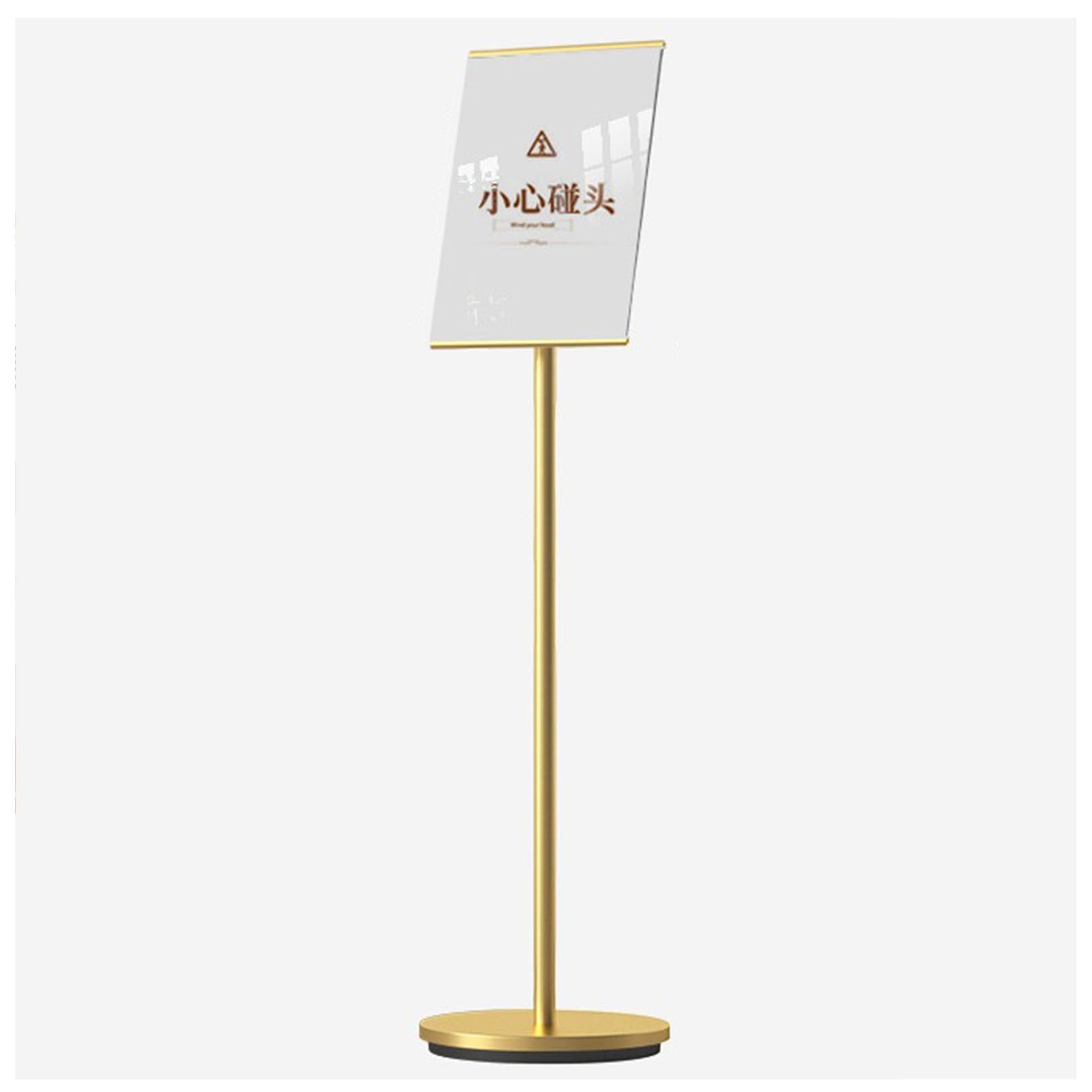 Support de panneau de sol réglable, double affichage vertical et horizontal pour un contrôle efficace de la foule et des avis, idéal pour les événements, les entreprises et les entrepôts