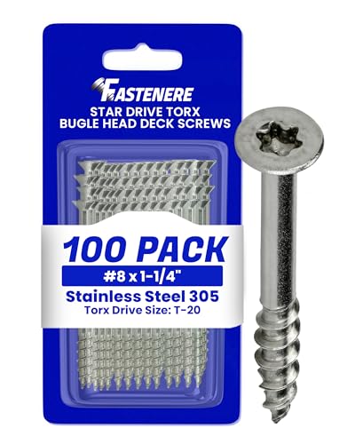 Fastenere Stainless Steel 305 Deck Screws -#8 x 1-1/4