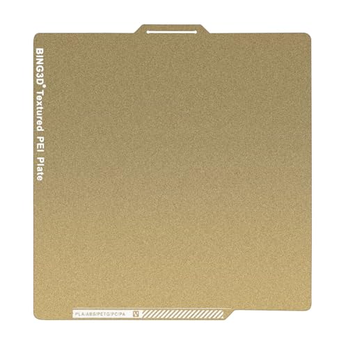 for Bambu Lab A1/X1C/X1/X1E/P1P/P1S 3D Printers, 3D Printers 257x257mm Spring Steel Plate (Double-sided PEI gold frosted texture)