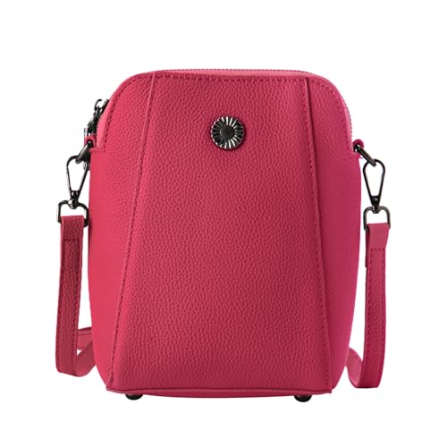 Image of Genuine Leather Small Crossbody Bags for Women | Lightweight Shoulder Purse, Designer Handbag with Adjustable Strap, Casual Travel Everyday Bag