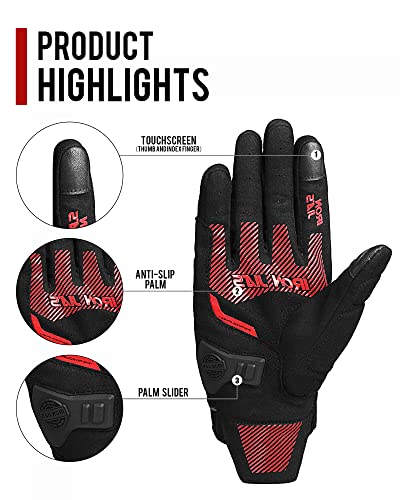 Iron Jia's Motorcycle Gloves For Men And Women - Breathable Mesh Full Finger Motorcross Racing Gloves With Soft Knuckles #TOP1