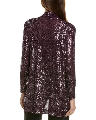 Image of Anne Klein Women's Sequin Drape Front Cardigan Jacket