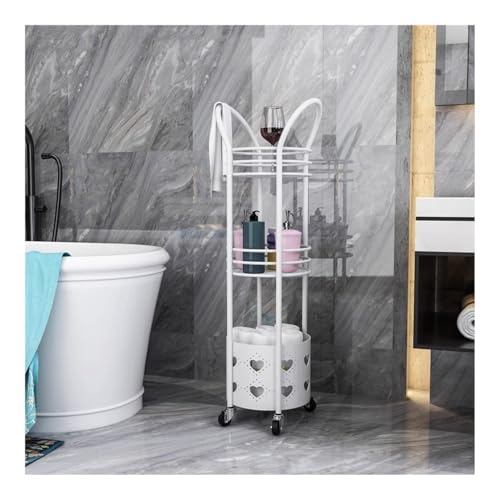 Chariot mobile de salle bains pour optimiser et ranger sans percer