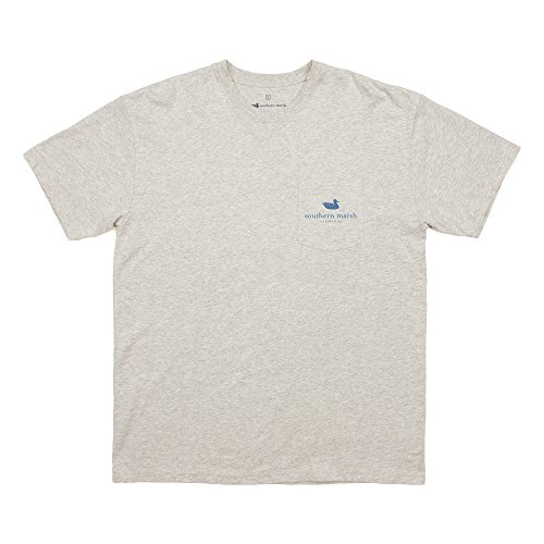Southern Marsh, Genuine Tee - Fly Fishing, Washed Oatmeal, Large #TOP1