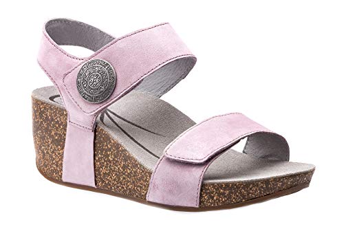UNA Metatarsal - Wedge Sandals in Dusty Mauve Nubuck Size: 9