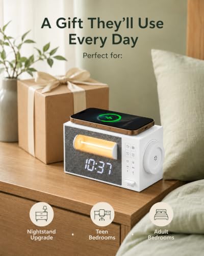 Sunrise Alarm Clock with Sound Machine Wake Up Light and Wireless Charger - image 7