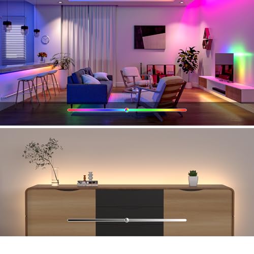 Image of BTF-LIGHTING FCOB IP66 COB LED Strip WS2814 IC RGBW 3000K 16.4FT 784LED /m DC24V Flexible High Density Color Chasing Light 10mm Width for Indoor Decor(No Adapter or Controller)