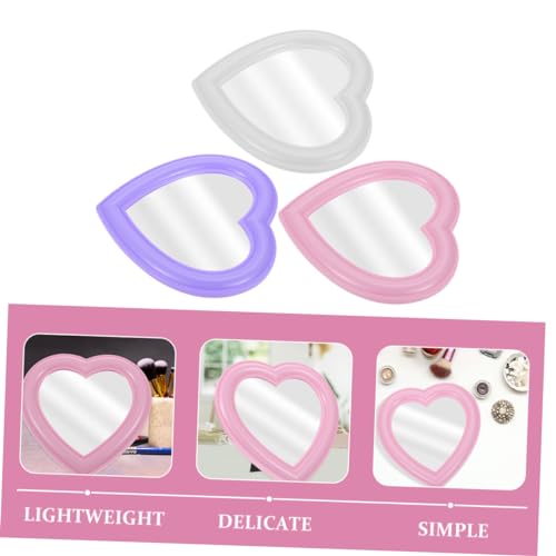 3 espejos de maquillaje corazón PRETYZOOM miniatura 5