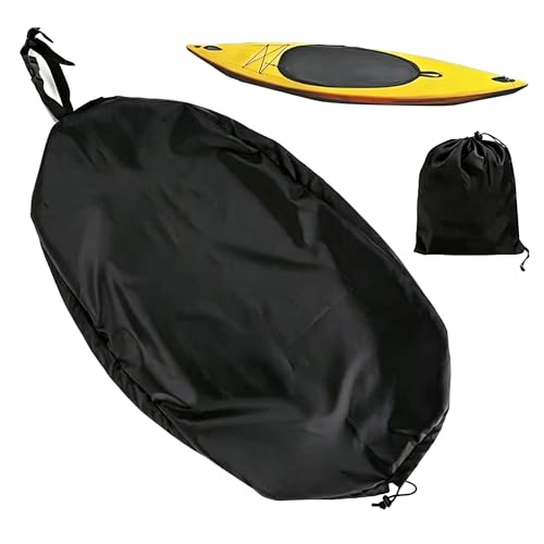 GHXYHTH Kayak Cockpit Cover for REI Co-op Traverse 120 2015-2026, Adjustable Kayak Dust Cover Rain Protection Water Resistant Storage Transport Cover for Fishing Touring,A Black