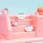 DLseego Cute Dog & Rabbit Thumb Grips Caps for Switch Lite/Switch/Switch OLED Lovely Soft Silicone Joystick Button Caps Analog Joy Con Stick Protective Cover - Blue and Pink (4PCS)