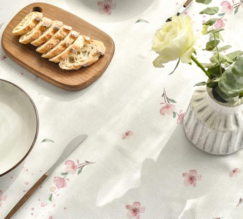 Artoid Mode Kirschblüten Zweige Frühling Tischwäsche, Saisonnal Küche Tisch Dekoration Drinnen Urlaub Party Dekor 100x100 cm