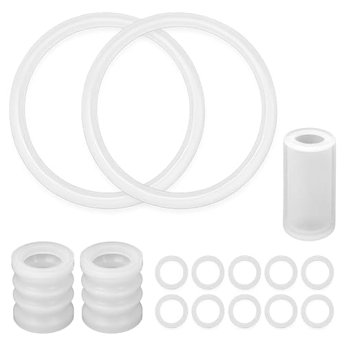 Ice Cream Machine Gasket Replacement for VEVOR | Food Grade Rubber Sealing Ring Tube Components fit for YIKAFU YKF COOCO Soft Serve Maker Accessories, 15PCS Silicone Seals O Rings Spare Parts