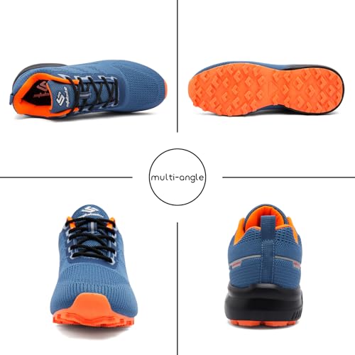 Image of Men's Trail Running Shoes Lightweight Breathable Walking Hiking Sneakers Outdoor Athletic Tennis Cross Training Shoes