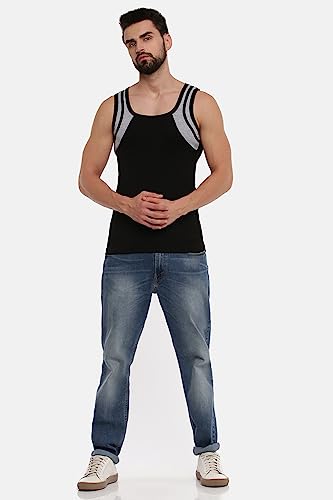 Image of RAMRAJ COTTON Men's Super Combed Cotton Round Neck Vest /Banian | Soft Breathable Sleeveless Undershirt