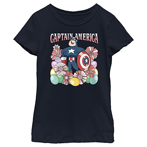T-shirt Marvel fille taille L coton bleu marine motif rétro 1941