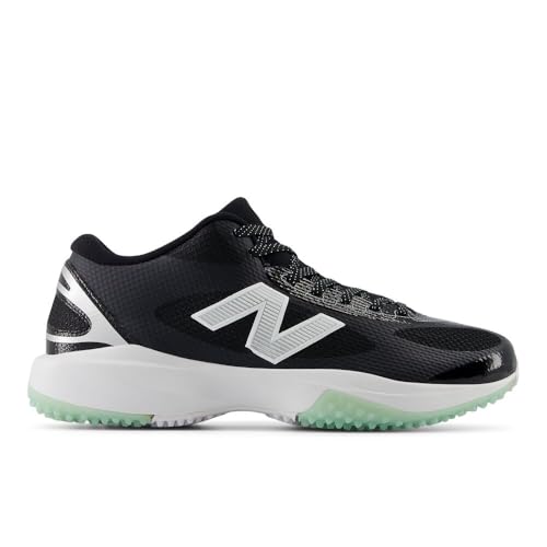 New Balance New Balance Men's FreezeLX V5 Turf Lacrosse Shoe, Black/White/Silver Metallic, 9 M