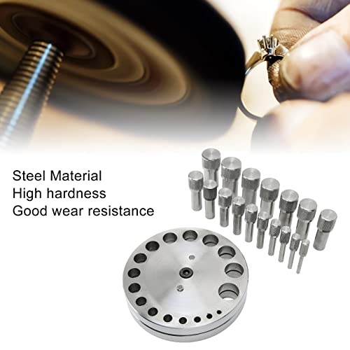 Circle Disc Cutter Set, Flat Bottom 17 Kinds Dies Mutifuctional Ewelry Making Disc Cutter Professional Steel Metal Forming Pendant Punch Tool Cutting Tools Hole Punch Round Disc Cutter Accessories #TOP3