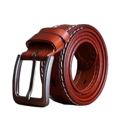 Leather Casual Belt, Durable, Hand-stitched, Pin Buckle, Retro Wide Belt Trendy with Skirts and Jeans, Gift