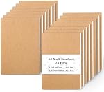 feela 15 Pack A5 Kraft Notebooks, 60 Lined Blank Pages Travel Journal Bulk, Soft Cover Notebooks for Women Girls Students, Making Plans Writing Memos Office School Supplies, 8.3 X 5.5 in