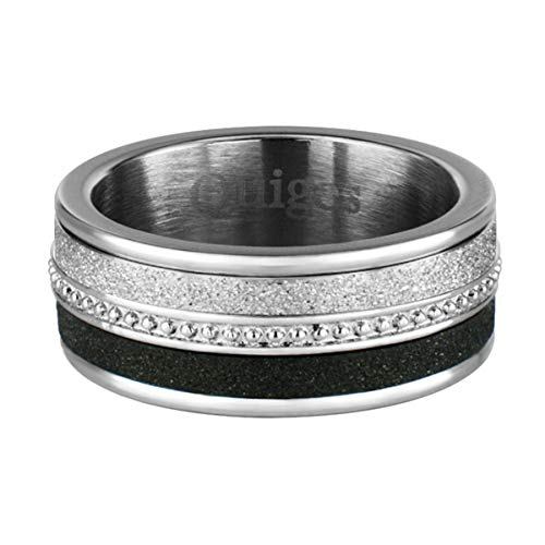 Bague empilage acier inoxydable Quiges avec anneaux intérieurs interchangeables pour femme