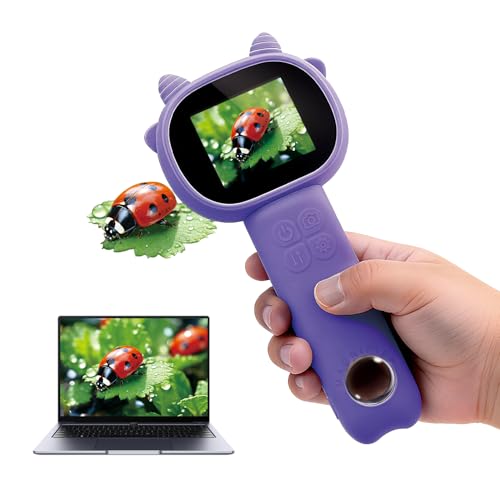 Microscope for Kids 500x Magnification,Mini Pocket Handheld Microscope with 2.0