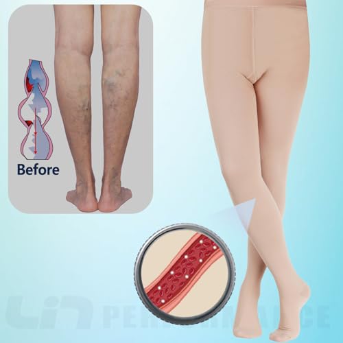 Image of LIN PERFORMANCE 20-30 mmHg Compression Tights for Women Support Pantyhose