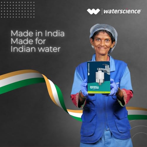 Image of WaterScience CLEO Shower and Tap Filter for Hard Water | Hard Water Filter with Metal Adaptors