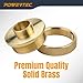 POWERTEC Router Guide Bushing Solid Brass 5/8