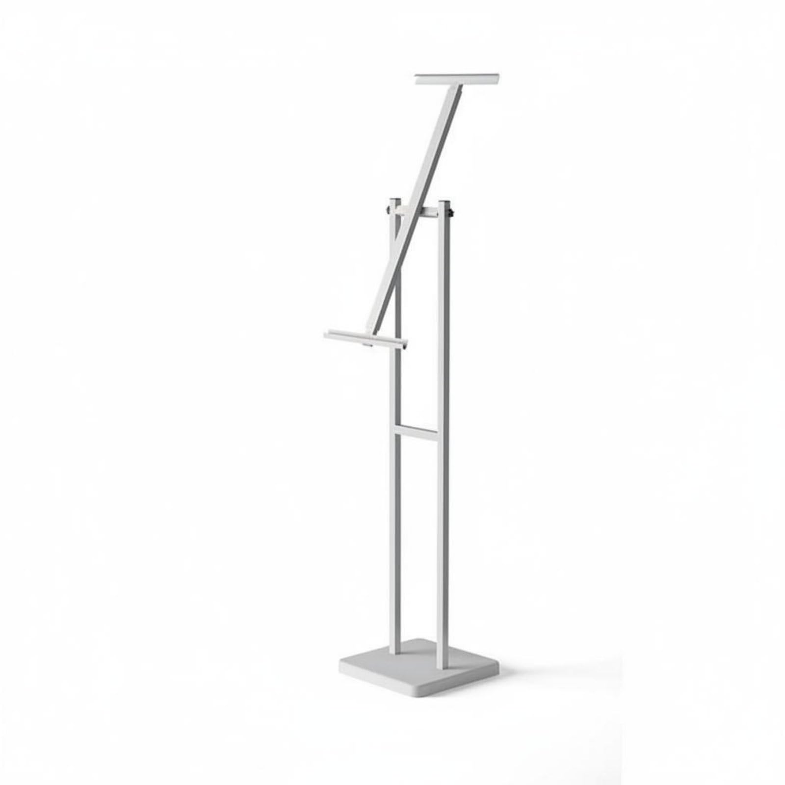Soporte de Carteles Soporte de Señal Soporte de Póster Porta Carteles Exhibidor de Pie con Hierro Perfilado y Base Ponderada Ajuste Presentación , Plata 7.5jin Inclinado