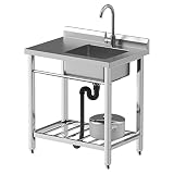 HzaiDanXin Single Bowl Kitchen Sinks,Outdoor Sink,Outdoor Sink,Small Rv Sink,Bar Sink Drop In,Bar Wi