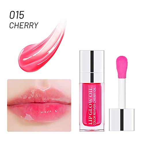 2PCS Hydrating Lip Oil, Plumping Lip Gloss Lip Mask Transparent Toot