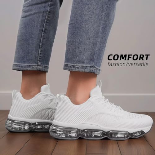 Image of Kapsen Womens Walking Running Shoes Air Cushion Breathable Fashion Tennis Sneakers Mesh Workout Casual Athletic Sports Gym