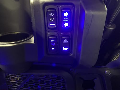 Image of Turn Signal and Horn Kit for 2025+ Polaris Ranger 1000 XP - Plug and Play Wiring Harness with Recessed Switchback Front Bumper DRL and Turn Signal Lights (Rocker Switch, With Horn)