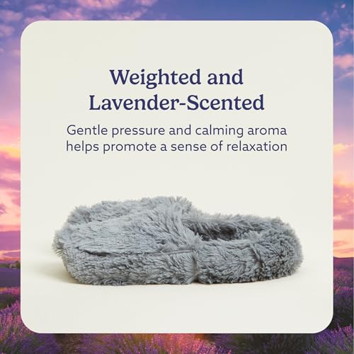 warmies Microwaveable House Slippers for Women - Womens Shoe Sizes 6-10 - Plush, Soft & Fuzzy Indoor Slippers with Backs & Non-Slip Memory Foam Soles - Cozy Warm Ladies Slipper for Winter - Gray4